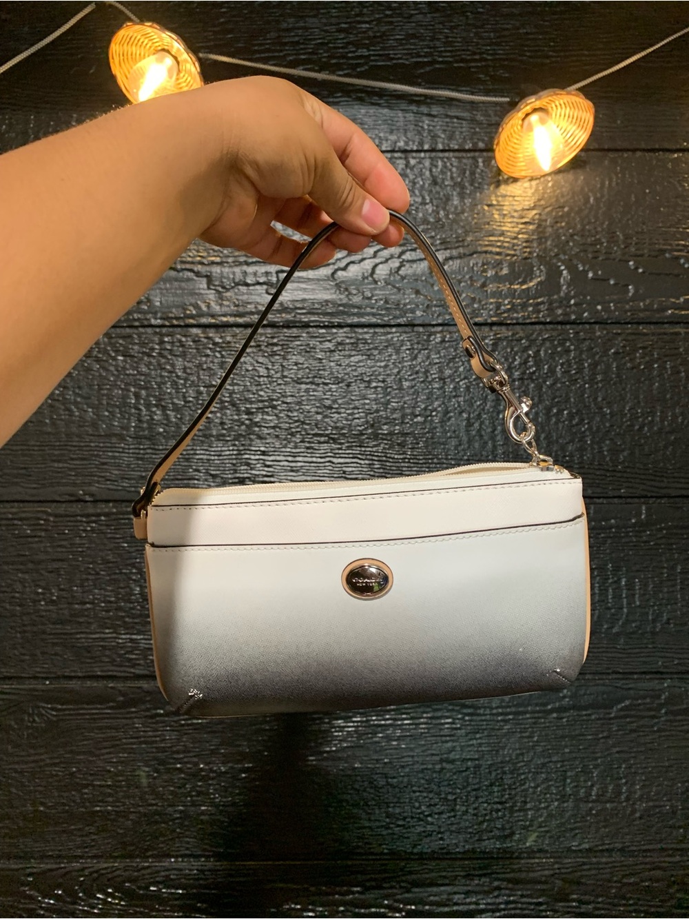 🍒 Coach Mini Handbag – White and Black
